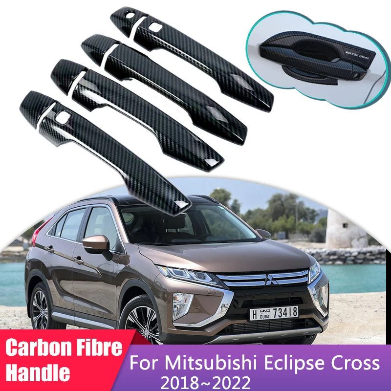 

Наружная дверная ручка из углеродного волокна для Mitsubishi Eclipse Cross 2018 2019 2020 2021 2022, автомобильные аксессуары, Стайлинг, наклейки, отделка
