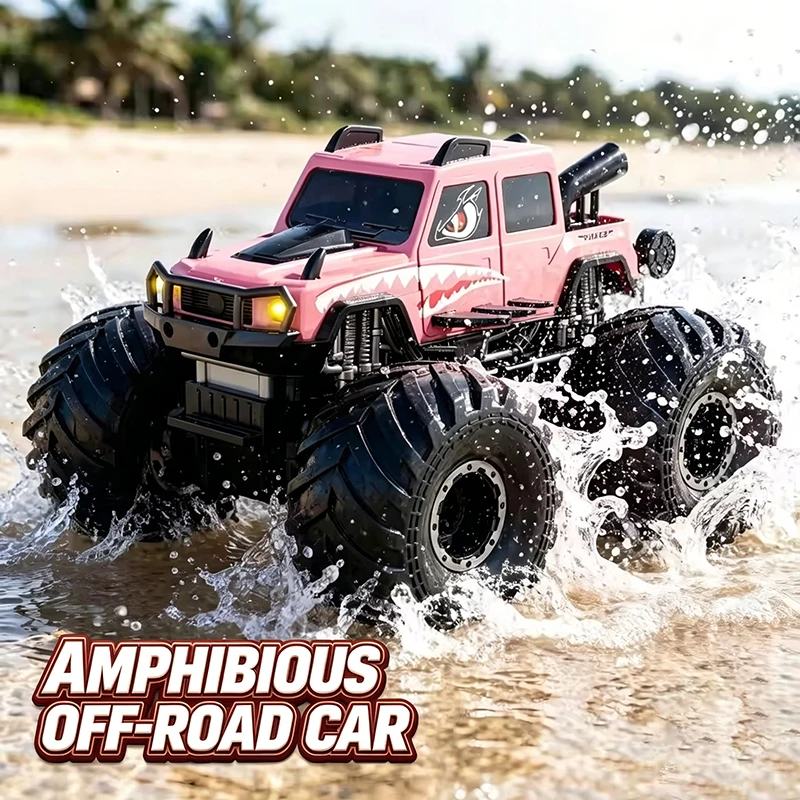 

Внедорожник-амфибия 4WD на радиоуправлении, водонепроницаемый, для бездорожья, электрическая модель, подарок для мальчиков и детей