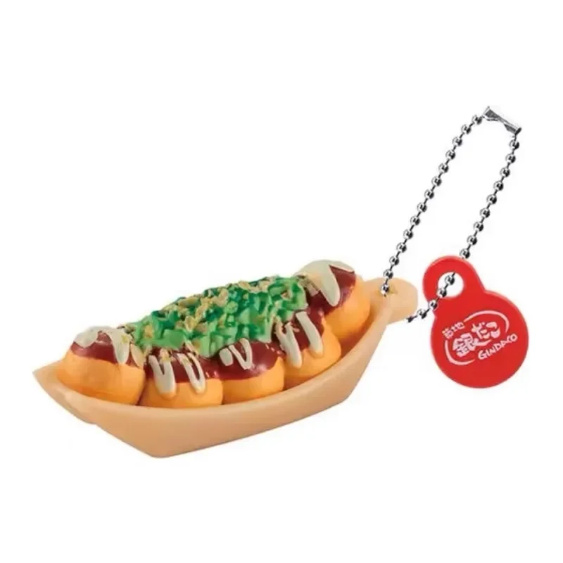 Bandai Gashapon Leuke Kawaii Figuur Anime Miniatuur Takoyaki Snack Voedsel Sleutelhanger Octopus Ballen Hanger Model Capsule Speelgoed Gift