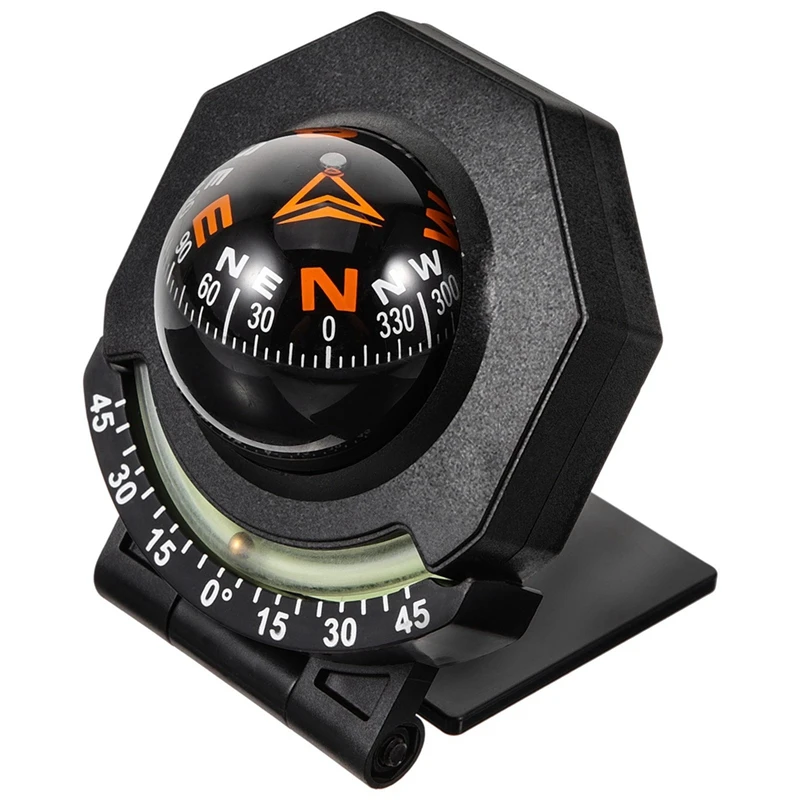 Car Compass Ball Shaped Variable Navigation Dashboard Car Compass Direction Pointing Guide For Car Boat Cycling Hiking