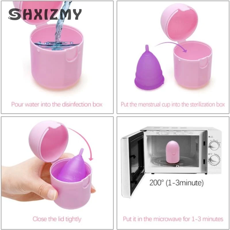 Portable Menstrual Cup Medical Silicone Leak-proof Lady Women Menstrual Period Cup With Storage Case Feminine Hygiene Product