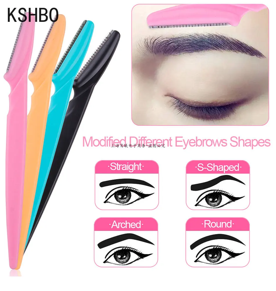 สินค้าใหม่ 2024 Eyebrow Trimmer FaceมีดโกนมีดEye BrowใบมีดShapingเครื่องมือแต่งหน้าFacial Body Hair Removal Scraperเครื่องโกนหนวด