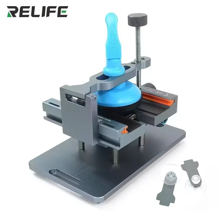 RELIFE RL-601S Plus Entfernung des hinteren Glases, LCD-Bildschirm unregelmäßig 2-in-1-Handy-Reparatur-Entfernungswerkzeug, 360 ° Feste drehbare Klemme