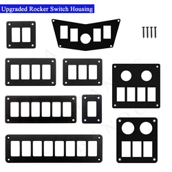 1 Way 2/4/6/8 Way Black Rocker Switch Aluminum Alloy Housing Holder Panel for Toggle Switch Mounting Install Polaris Waterproof