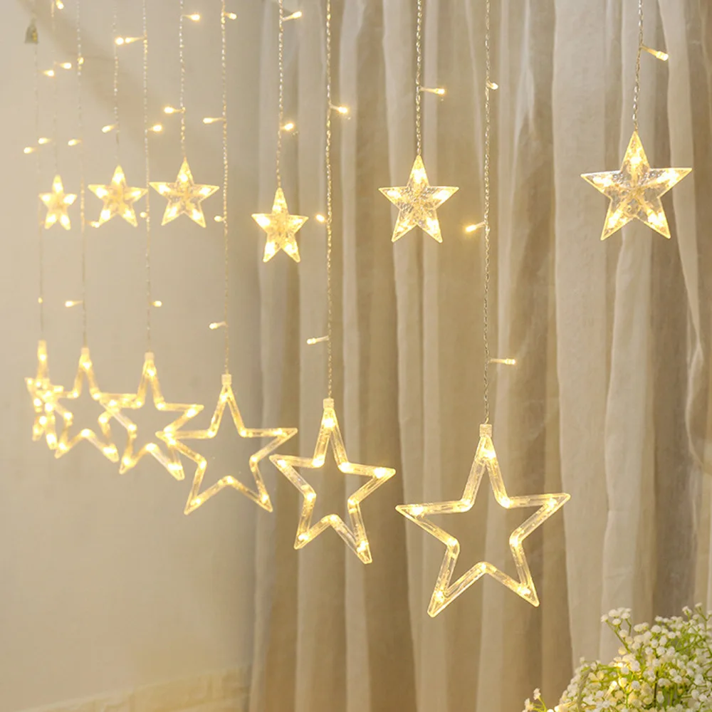 1PC High Light Romantic Stars Indoor LED Holiday Decoration Curtain Light