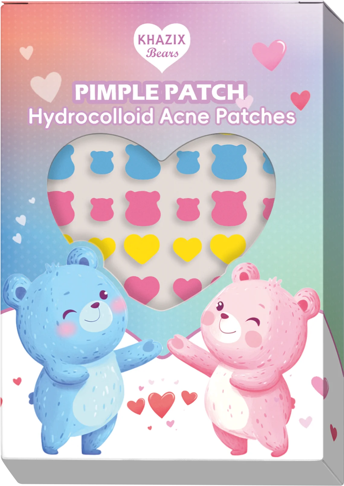 60 قطعة من رقع حب الشباب على شكل الدب الكرتوني، ملصقات بقعة بثرة رفيعة للغاية قابلة للتنفس #2