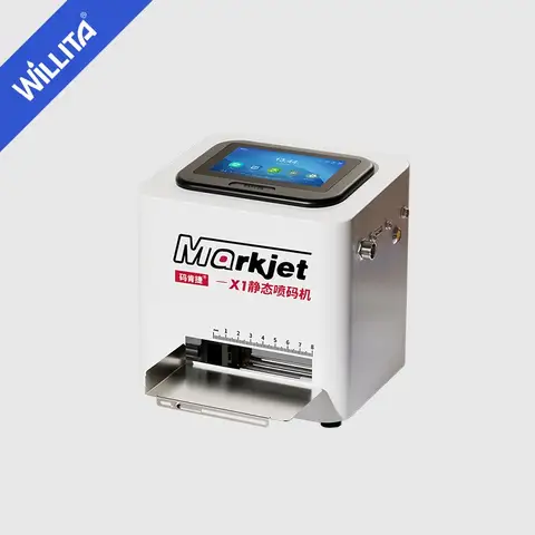 Bilashmart Willita X1 Static tabletop Inkjet Printer 12.7mm Intelligent Automatic Thermal Inkjet Printer Expiry Date Batch QR Bar Code Logo