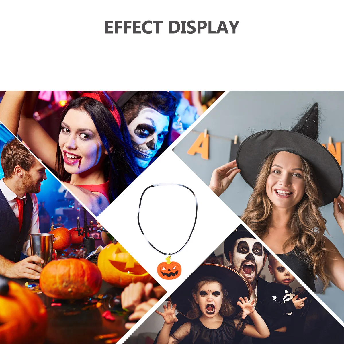 5 pcs Halloween Pumpkin Necklace Orange Silicone Cartoon Design Jewelry For Women Party Supplies Bright Color Decor