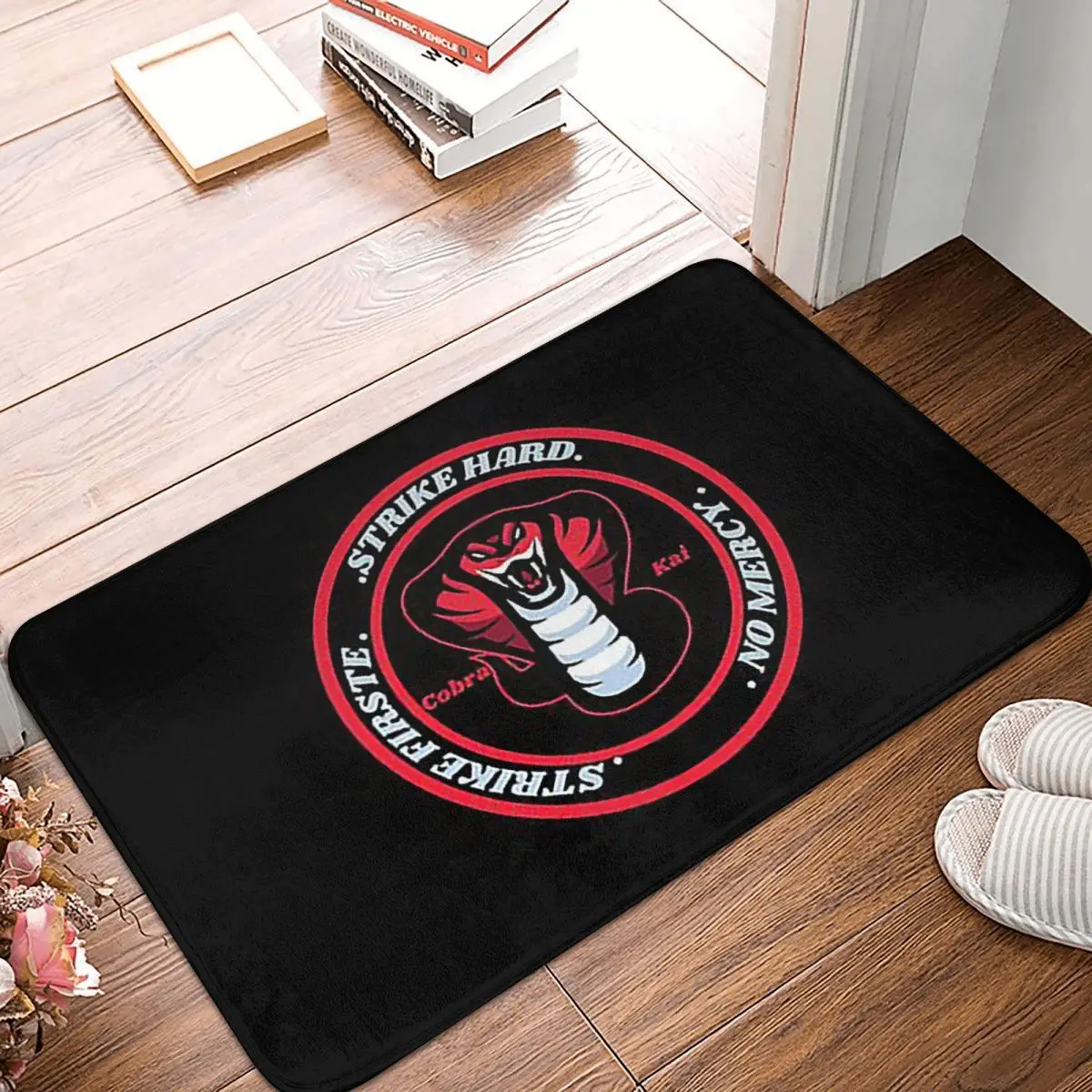 Cobra Kai Karate Dojo,Strike First Strike Hard No Mercy Non-slip Doormat Floor Mat Carpet Rug for Kitchen Entrance Footpad Mats