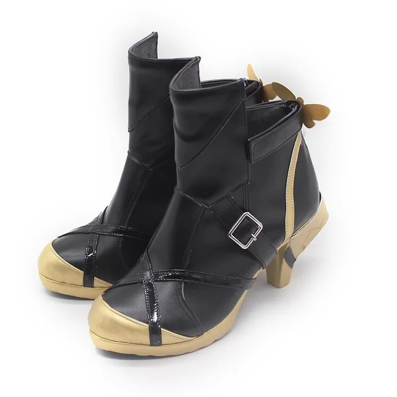 Jogo evelyn chevalier cosplay sapatos femininos zenless zona zero evelyn cosplay sapatos de salto alto festa macio couro do plutônio adereços de halloween