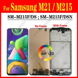 Super AMOLED M215 LCD For SAMSUNG For Galaxy M21 2020 LCD SM-M215F/DS Display With Frame Screen Touch Sensor Digitizer Assembly