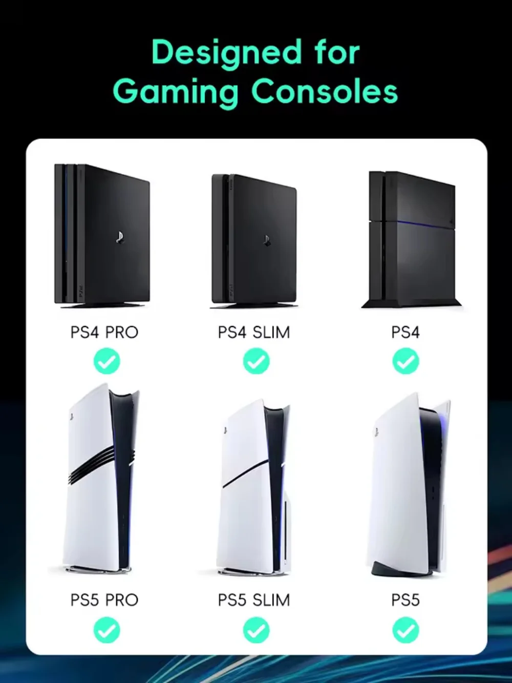 EU/US Power Supply Cable for PS5 PS4 Xbox Speaker Monitor 2-Prong AC Power Supply Cable Extension Cord for Samsung TV Computer