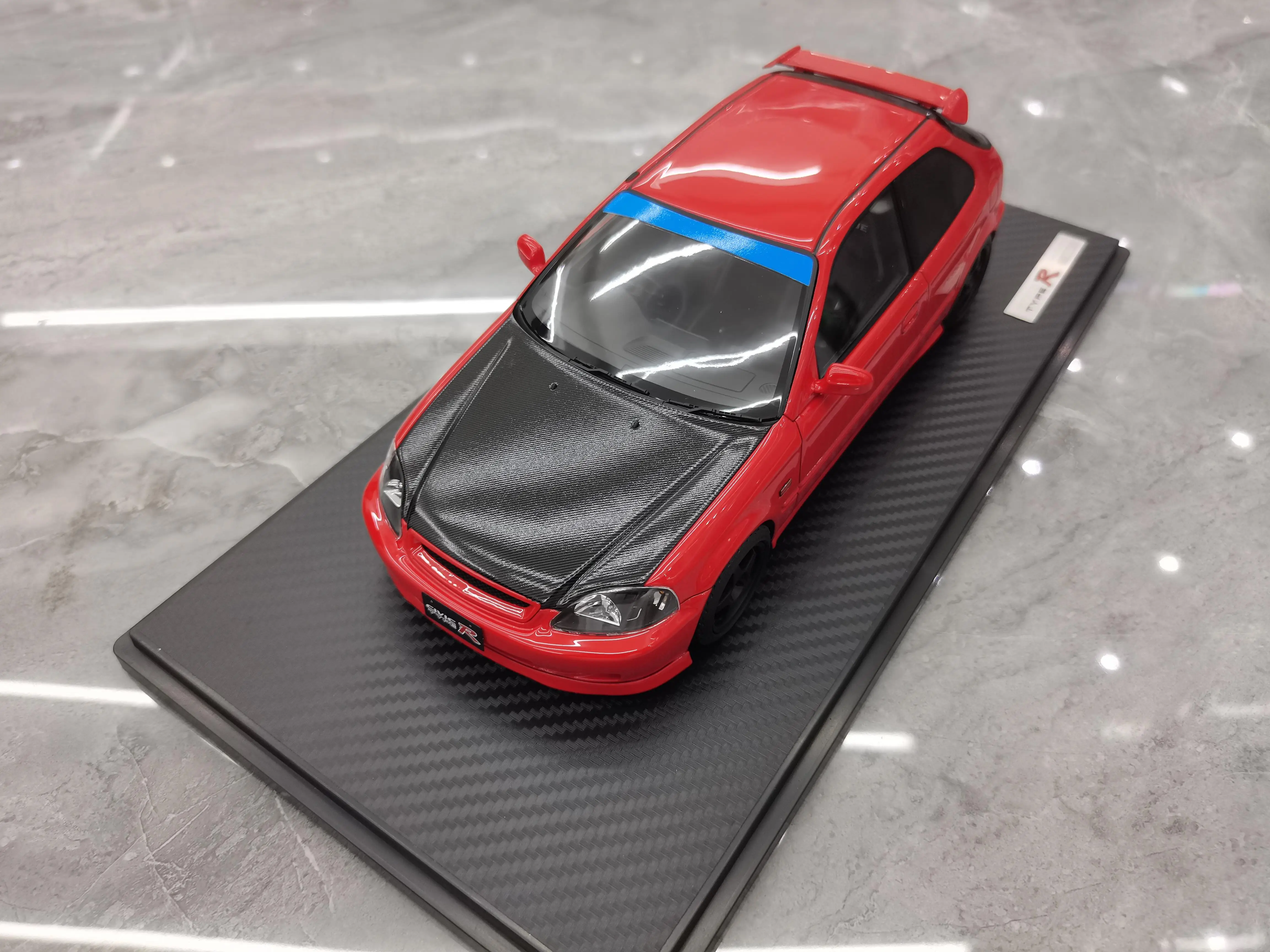 IG 1:18 For CIVIC EK9 Type JDM Limited Edition Simulation Resin Alloy Model Ornament Toy Birthday Gift