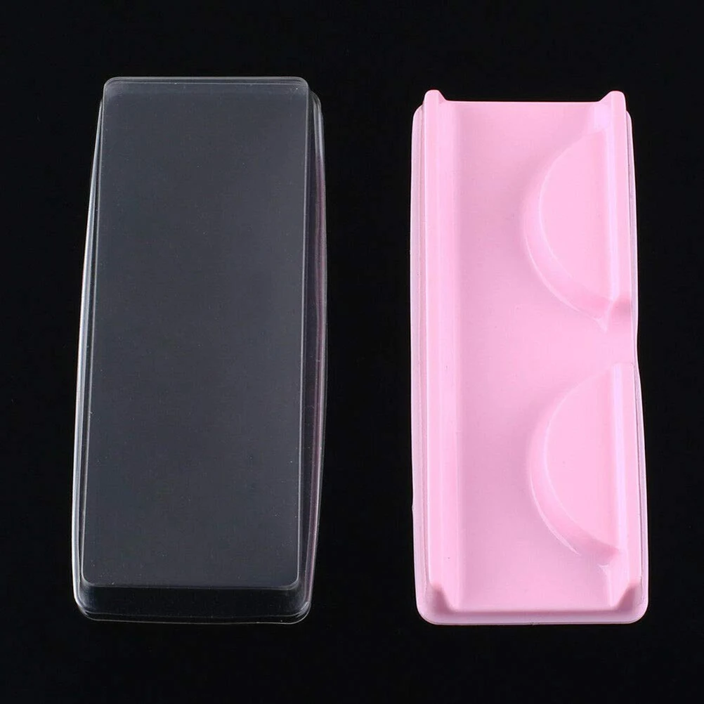 

50 set Pink False Eyelash Storage Box Easy Open Eyelash Case Organizer Brush Storage For Beauty Salon