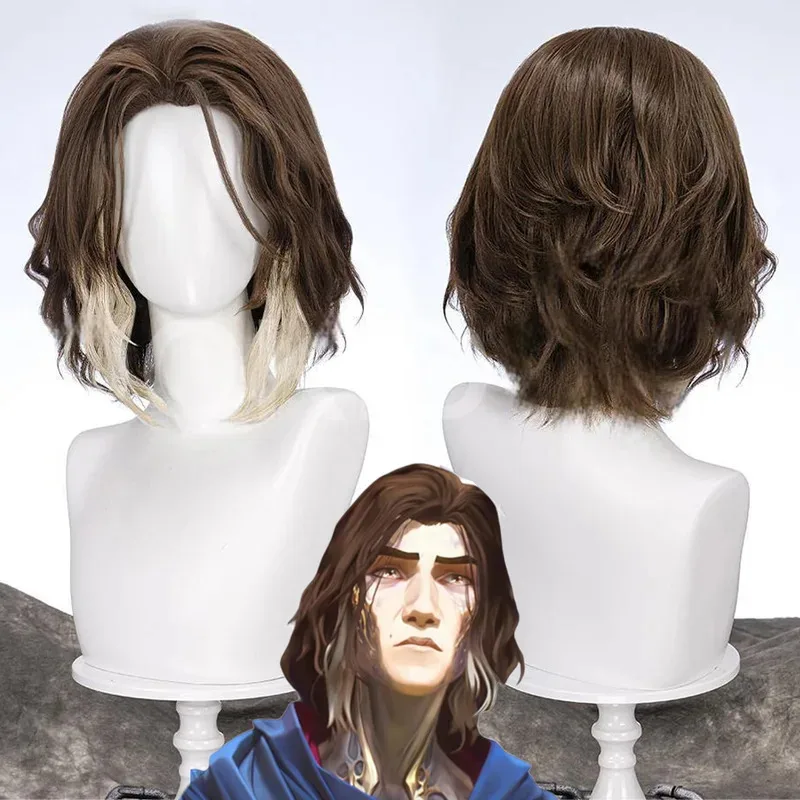 Pelucas Arcane Viktor, nuevo pelo 2024, juego TV 2, accesorios de disfraz de fantasía, accesorios de juego de rol para hombres adultos mj:3