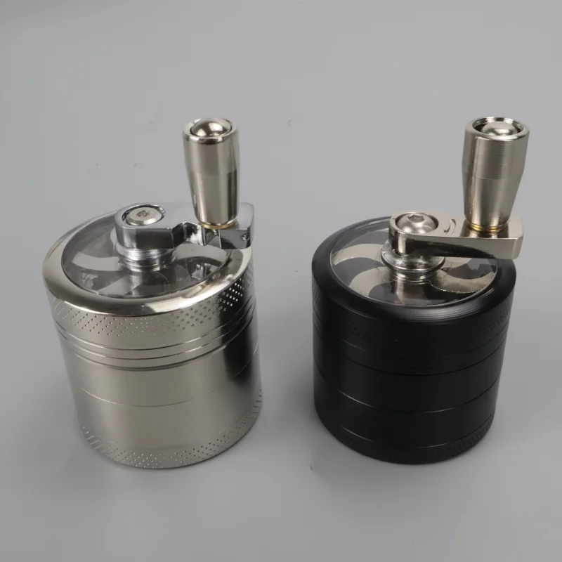 4-Layer Manual Spice Grinder with Handle, Handheld Nut and Hard Spice Crusher for Nutmeg, Rock Salt, Peppercorn, Kitchen