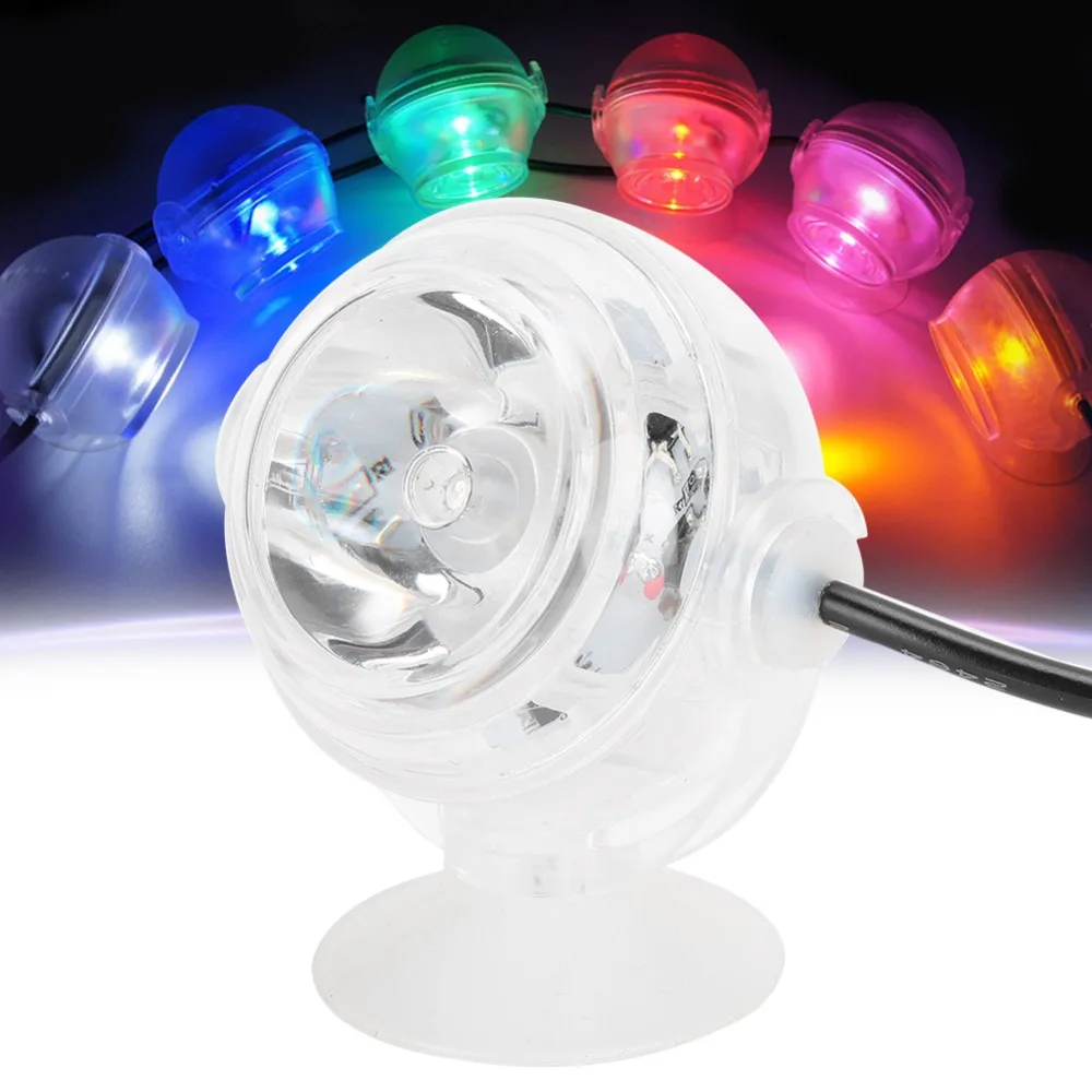 Waterproof Design LED Aquarium Light RGB Spotlights Color Change Fish Tank Light Rotation Function Aquarium Spot Light Aquarium
