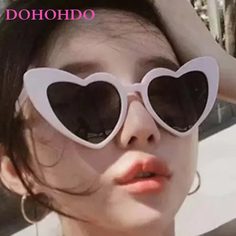 

Trendy Luxury Heart Shape Women Men Sunglasses Outdoor Brand Designer Street Photography Summer Traveling Sun Glasses UV400 Очки