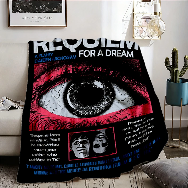 Requiem for a Dream Film Soft Blanket, 2000 Psychological Drama Arthouse Cinema Comfy Blanket