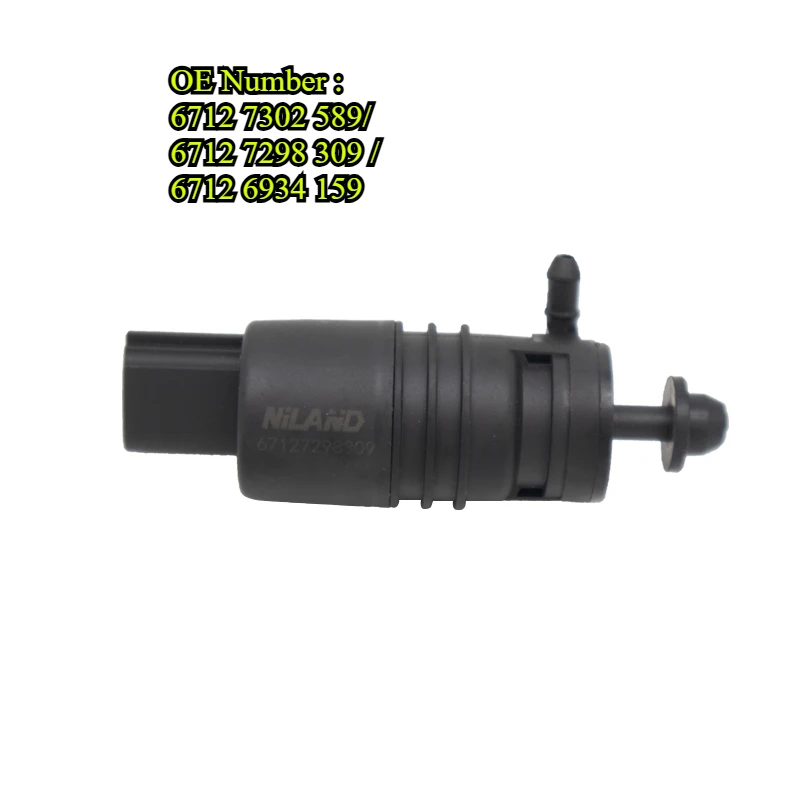 

Windshield Washer Pump 7127302589 for BMW 5' E60 520d 523i 525i 530d 535d 545i, 3' E90 316d 318d 320d 325xi 328i 330i 335i 07-11