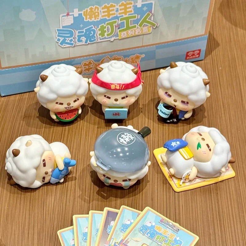 Pleasant Goat und Big Wolf Blind Box Mystery Box Lazy Sheep Soul Worker Serie Niedliche Anime-Sammelfigur für Desktop-Dekoration