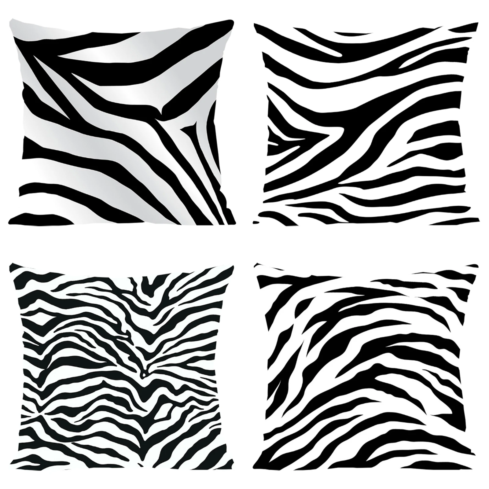 

Zebra Print 45x45 Cushion Cover for Living Room Cushions Pillow Covers Decorative Luxury Pillowcase 40x40 Home Decoration Cases