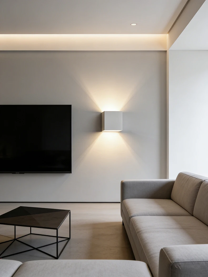 White Gypsum LED Wall Lamp Atmosphere Sconce