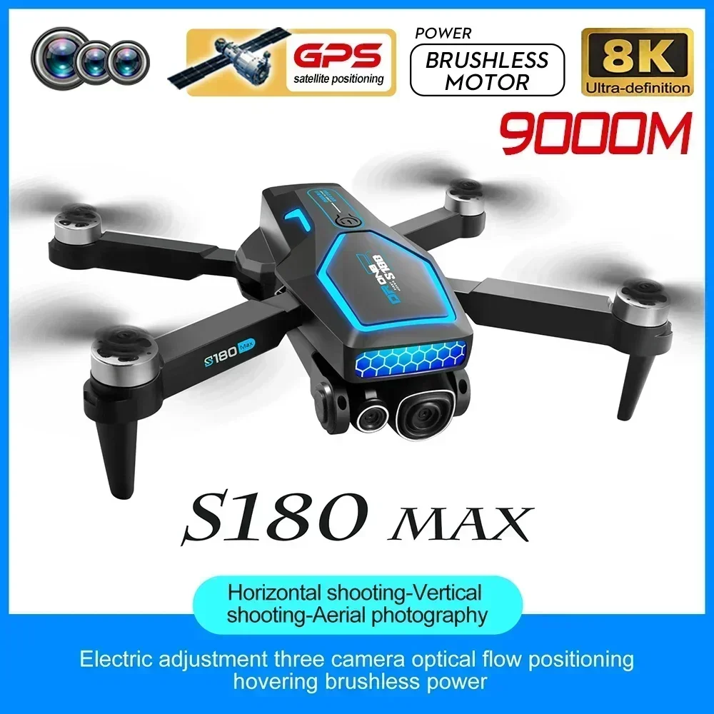 S180 optical flow 360 ° GPS drone 5G WiFi 8K high-definition dual ESC camera obstacle avoidance brushless motor RC foldable