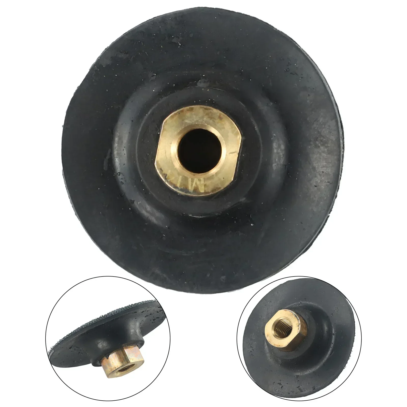 1pc 3/4 pollici platorello di supporto in gomma M10 disco abrasivo con filettatura piastra di supporto per lucidatura a strappo per tamponi di lucidatura per smerigliatrice angolare