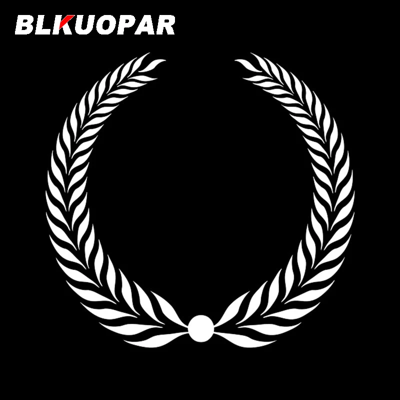 BLKUOPAR Olive Branch Laurel Wreath Car Sticker Graphics Personality Decal Bumper Refrigerator Surfboard RV Car Door Protector