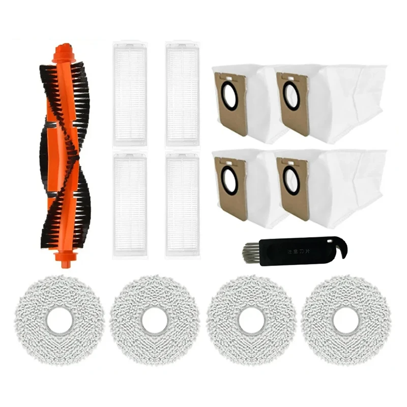 For Xiaomi M30 Pro / C107 Robot Vacuum Main Brush HEPA Filter Mop Pad Dust Bag Spare Parts