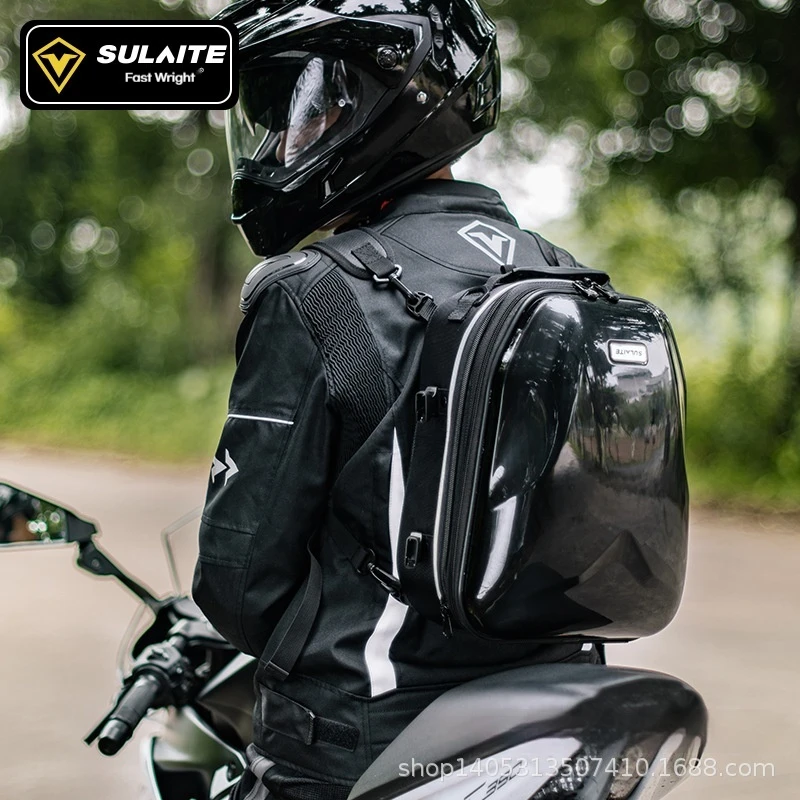 SULAITE Motorcycle Knapsack Storage Motorcycle Travelling Bag Car Tail Bag Helmet Bag Versatile Knight Bag Moto Equipment