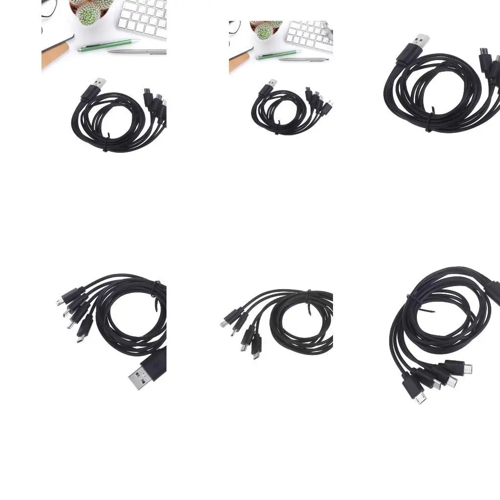 

Y1UB 1 to 4 USB to Micro USB Charging Cable for USB Rechargeable Battery Universal