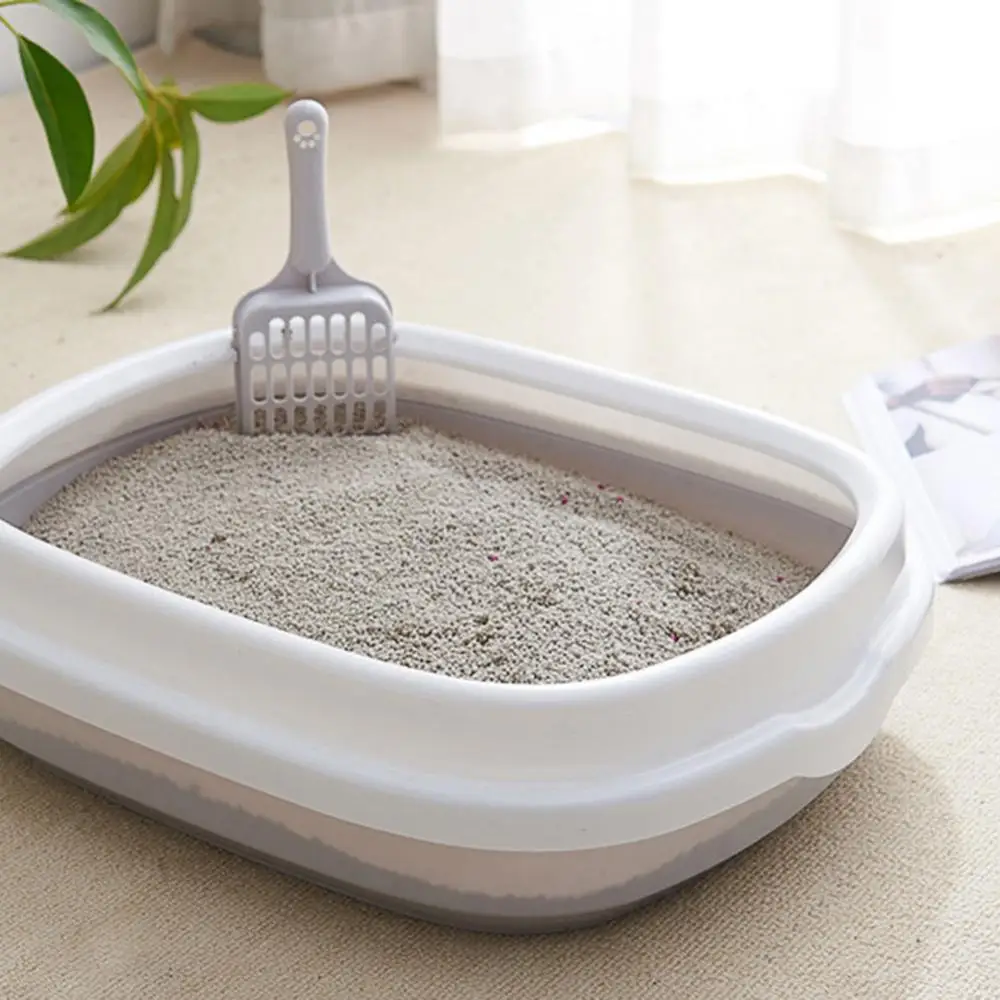 Pet Cat Kitten Litter Box Case Teddy Toilet Tray Shovel Anti-splash Home Sandbox