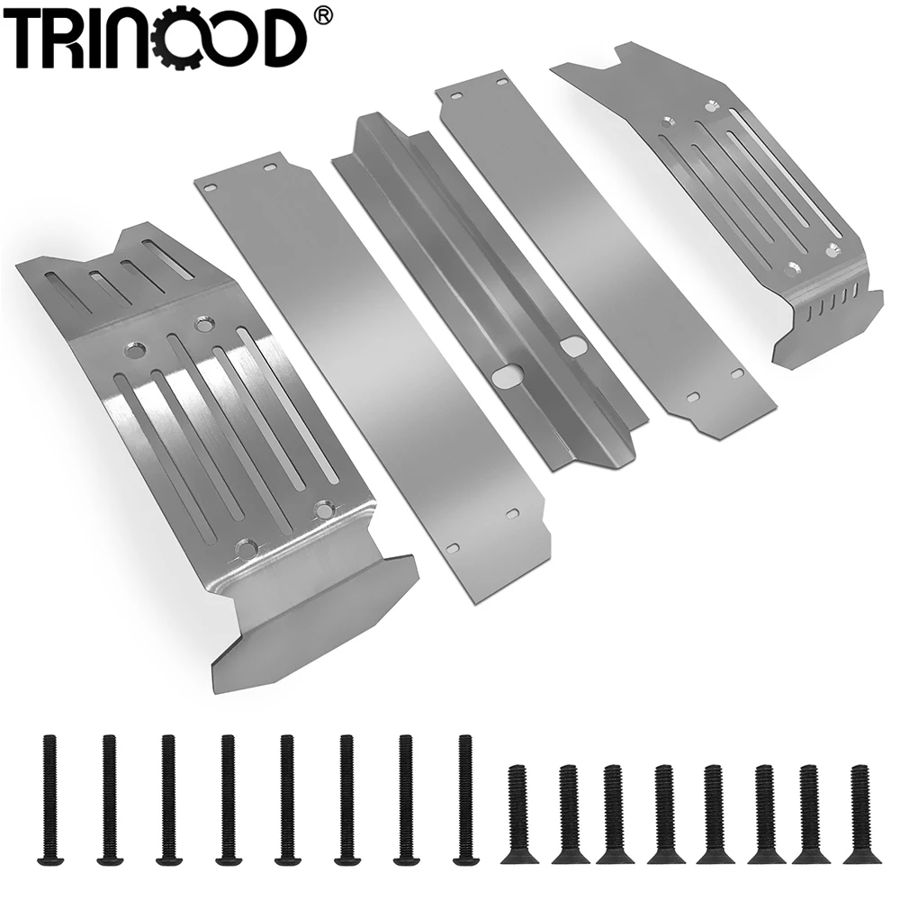 TRINOOD Chassis Armor Skid Plate Guard Protect Set per 1/5 X-MAXX 6S 8S RC Buggy Truck Upgrade Parts