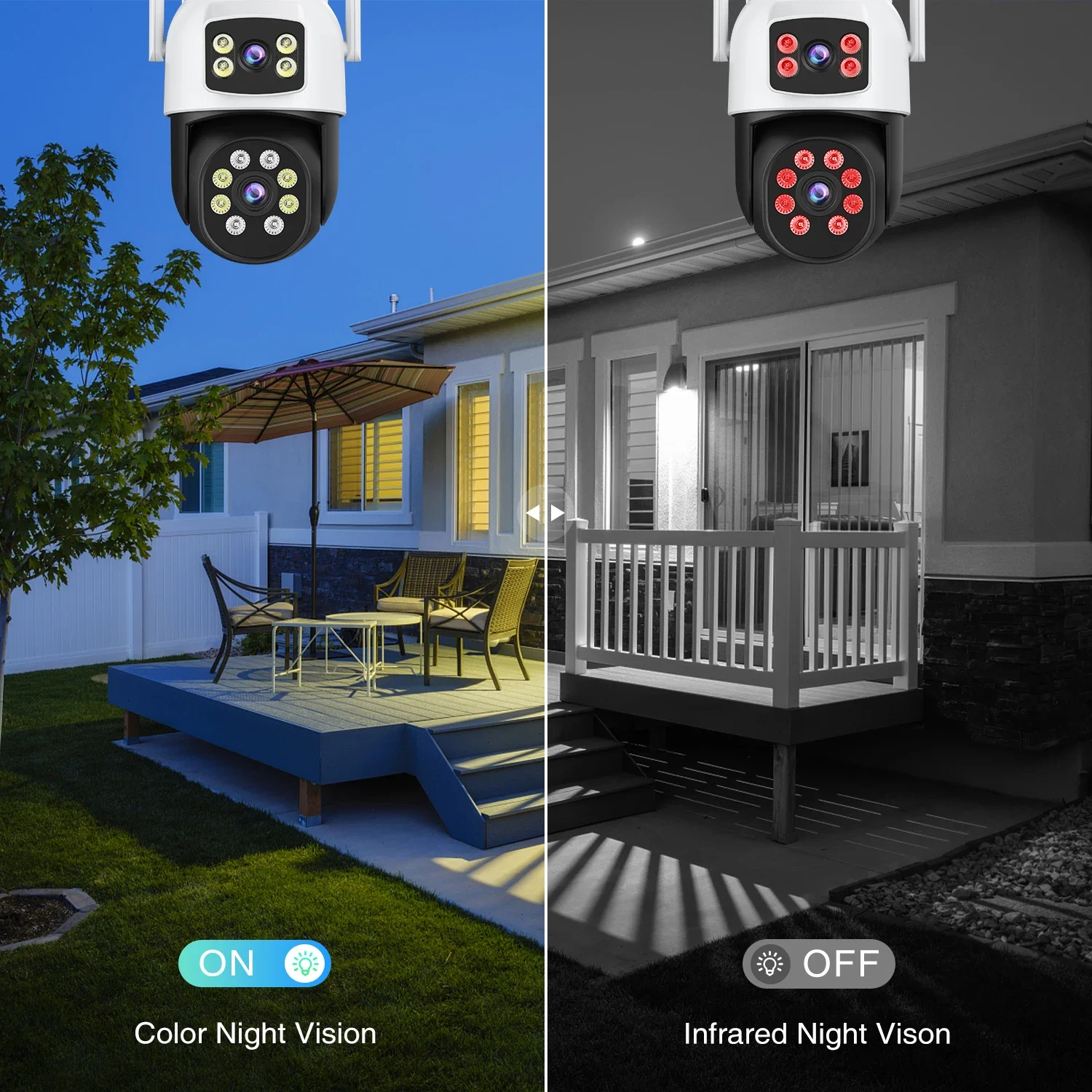 10MP 5K PTZ WiFi IP Camera Security Protection Dual Lens Screen Color Night Vision Auto Track CCTV Surveillance Camera O-KAM Pro