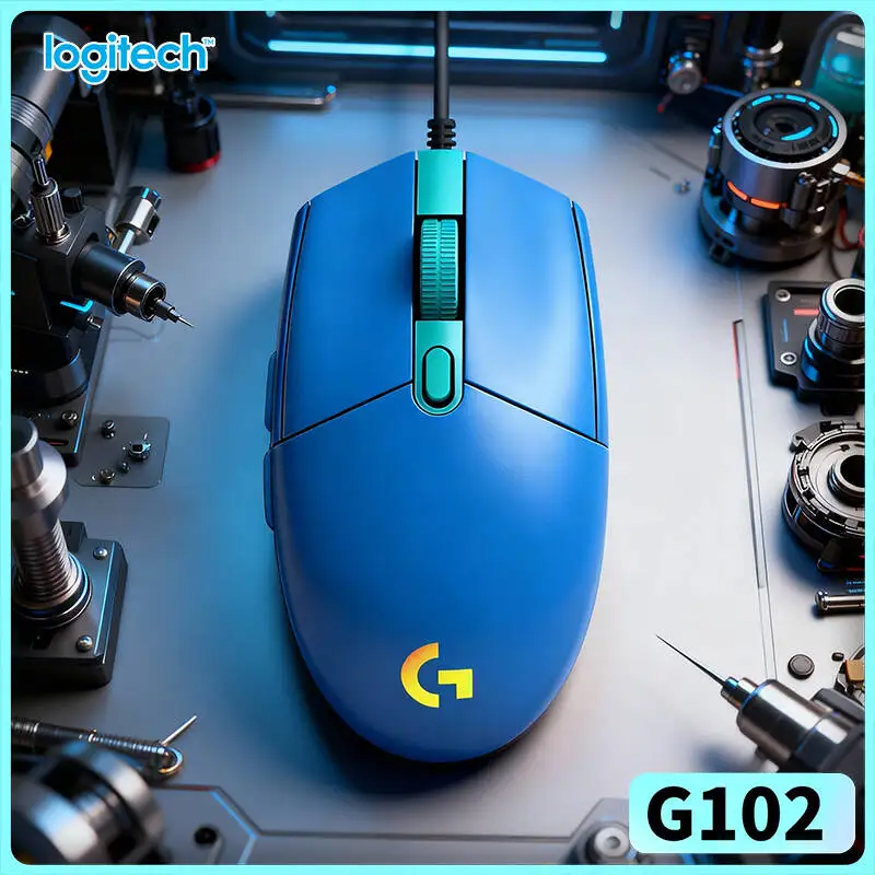 Logitech G102 Gaming Mouse, 1000Hz Polling, 1ms Response, RGB Backlit, 6 Customizable Keys for Esports Players