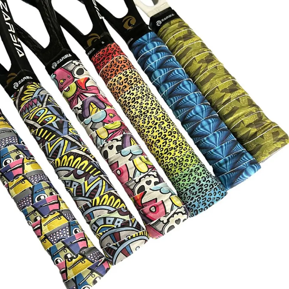 Surgrips multicolores pour raquette de badminton, absorption des chocs, auto-adhésif, bandeau anti-transpiration, pagaie de tennis, fournitures de