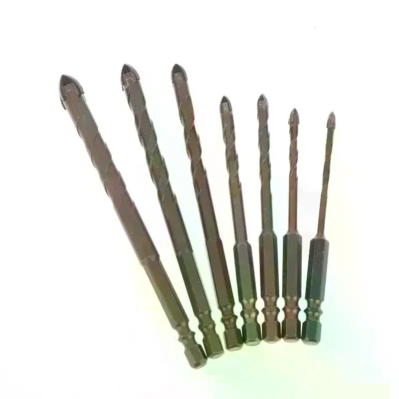 

3-12 мм шестигранные сверла для каменной кладки, стальные металлические крестовые сверла, сверла с четырьмя канавками для стекла, цемента, керамики, бетона, дерева, пластика