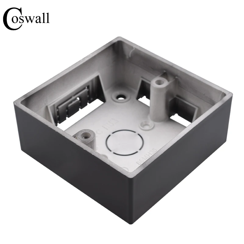 COSWALL 33mm Depth External Mounting Box For 86 Type Switch And Socket Apply For Any Position Outside of Wall Surface B/W/G