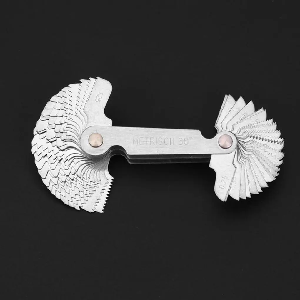 58 Blades 55-Degree Threads Metric 60-Degree Threads Measure Gauge Gage Inch Screw Pitch Measuring Tool Kit Thread Gauge