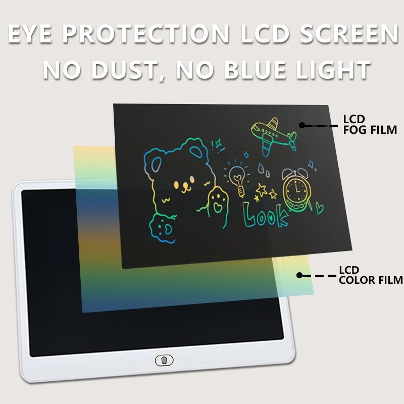 16/13/11 Zoll LCD Grafik Zeichentablett Augenschutz Elektronische Schreibtafel 3-12 Jahre Kindergeburtstagsgeschenke/Weihnachten/Reisespielzeug