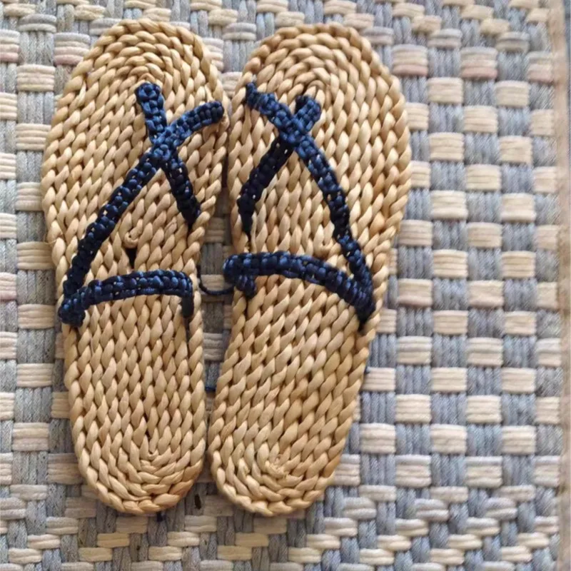 Handweaved Natural Fiber Handmake Shoes Cosplay Prop Grass Shoes Unisex