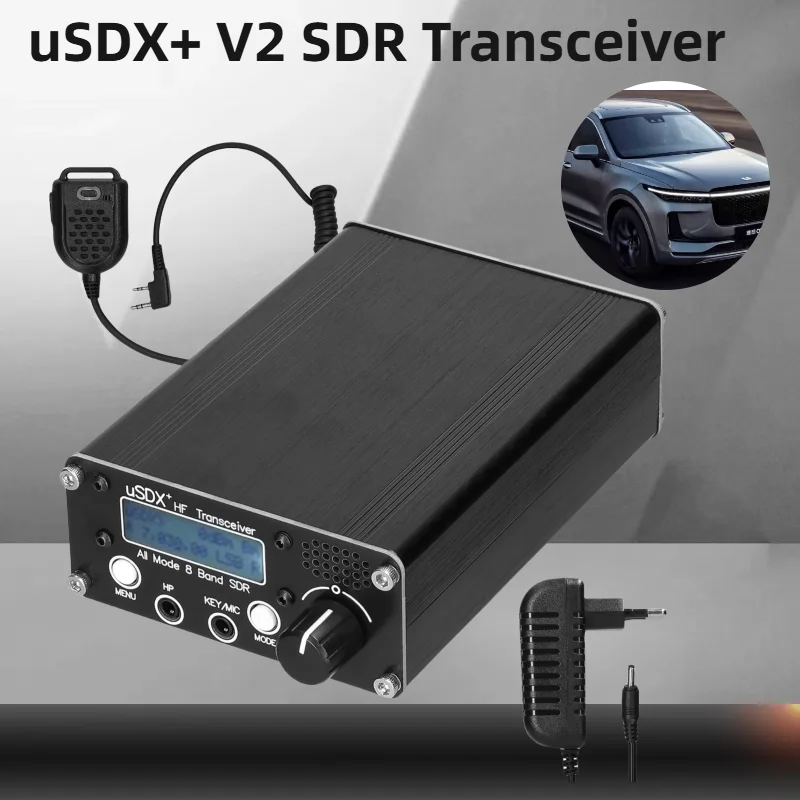 uSDR uSDX+ V2 SDR-Transceiver, 8 Bänder, Hochfrequenz, SSB, CW, AM, QRP, Kurzwellen-Transceiver mit BNC-Antennenanschluss