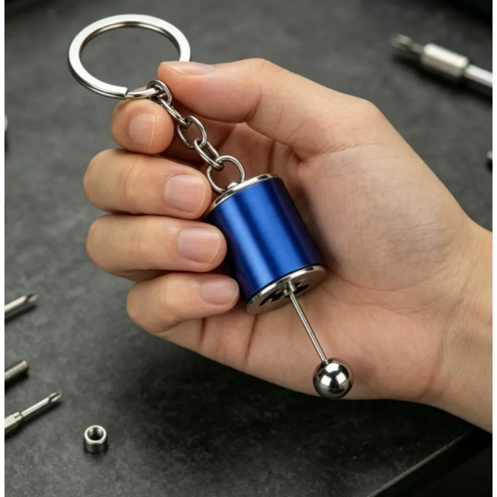 (Drop Shipping) Six Speed Removable Transmission Gear Shift Gearshift Knob Gearbox Keychain Keyring Key Chain