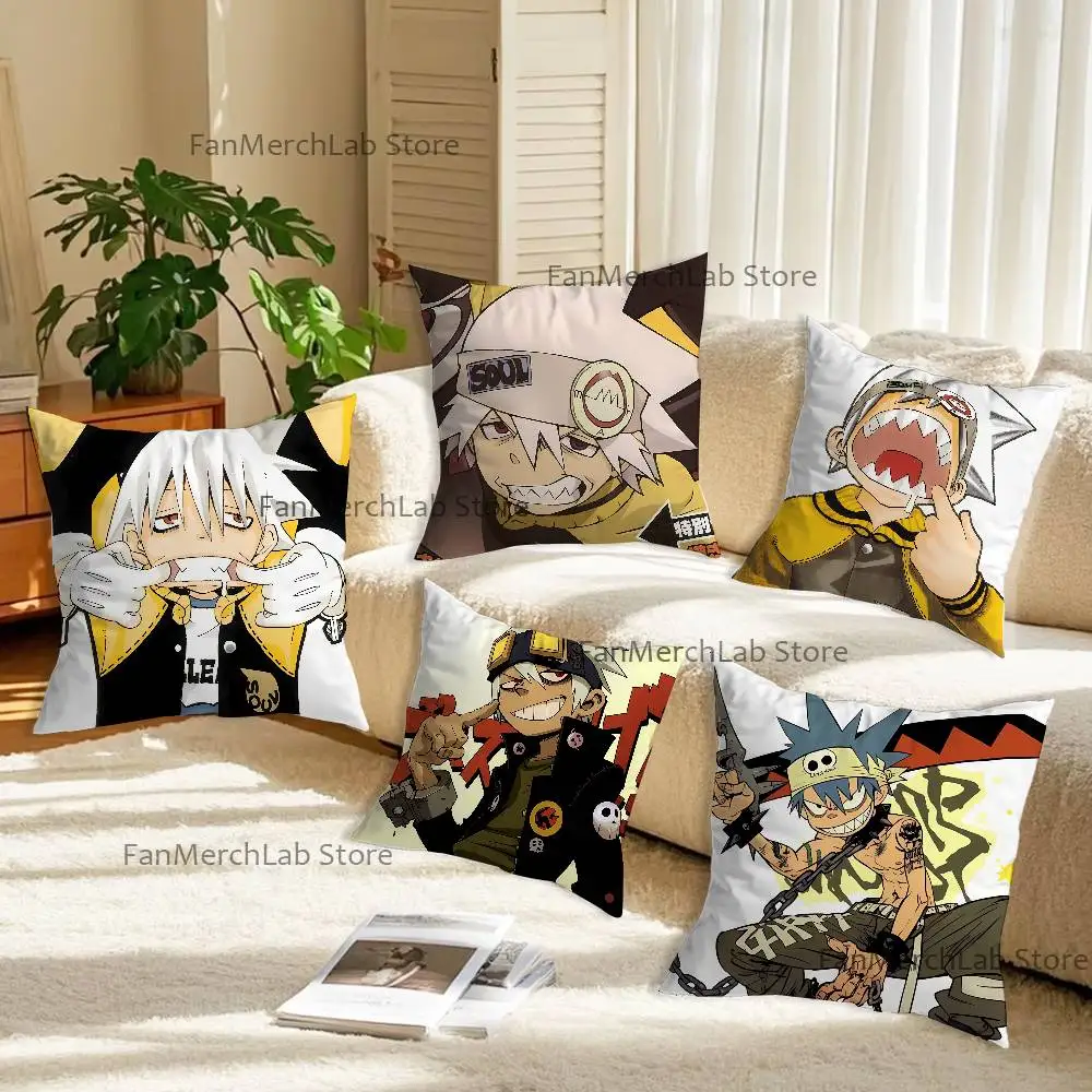 

S-SoulS Anime E-Evans Cushion For Bedroom Car Coffee Shop Room and Living Room Sofa Decorative Pillow Cover Case