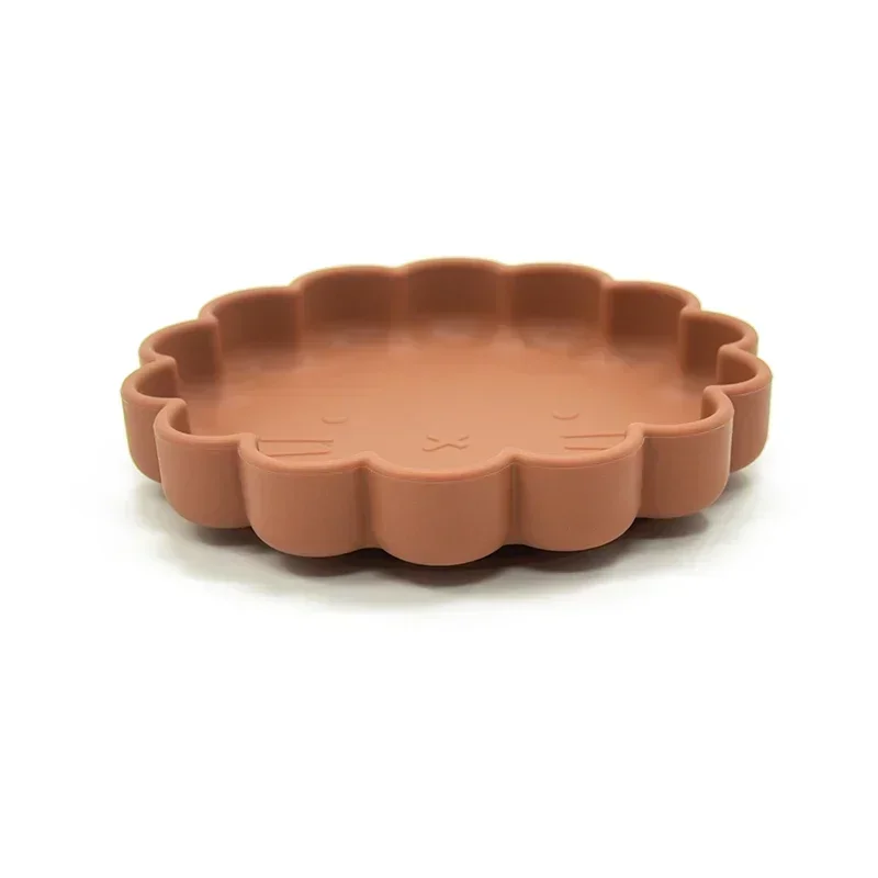 Best Seller Lion Style Flower Silicone Plate BPA Free Food Grade Silicone Suction Plate Sample Available For Quality Check