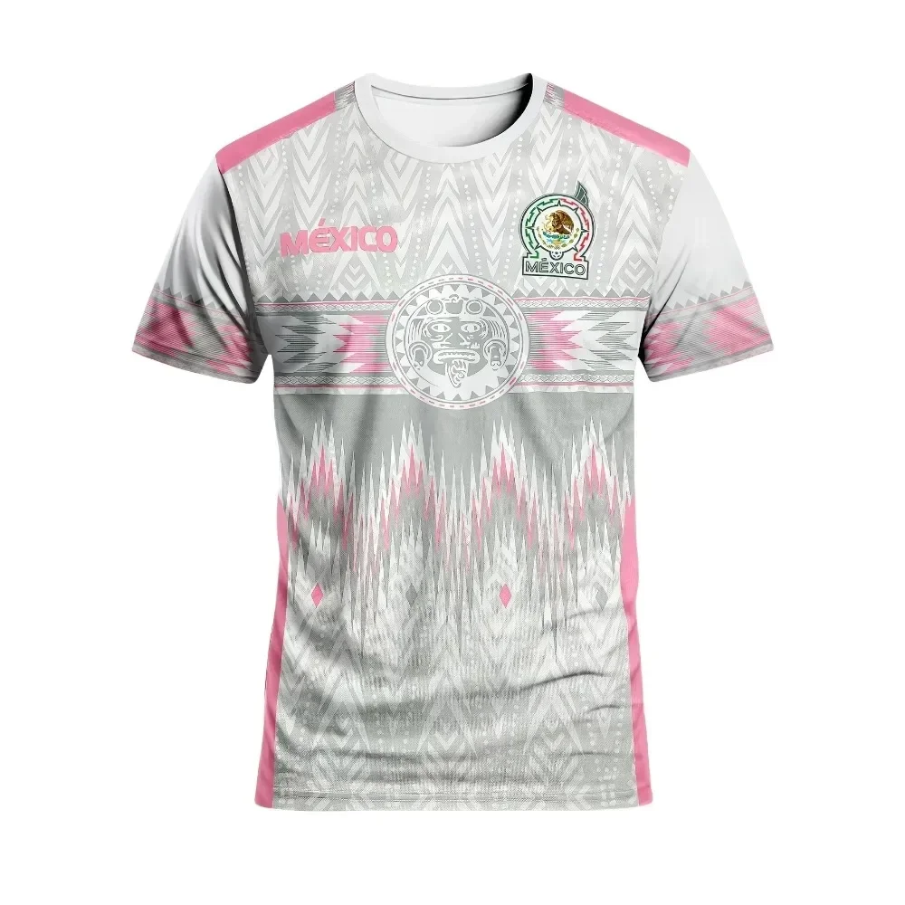 Mexican 3D printed football sport shirts for summer, men's, quick-drying T-shirts,outdoor sports jackets, fashionable streetwear