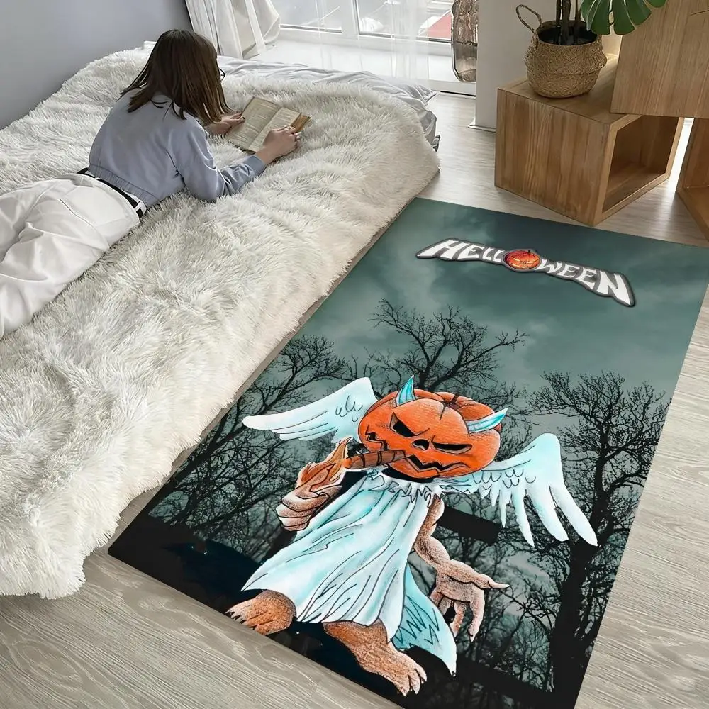 

Floor Mat Soft Thickened Non-Slip Door Mat for Living Room Home Decor Flannel Rugs Rock Band cool H-HELLOWEENS