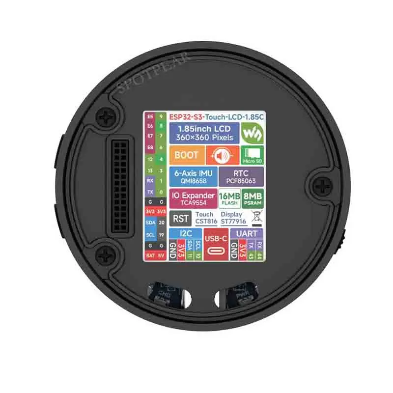 DeepSeek AI Voice Chat Robot BOX ESP32-S3 1.85inch Round LCD N16R8 ESP32-S3 Development Board 1.85 inch Touch LCD For XiaoZhi - Image 3